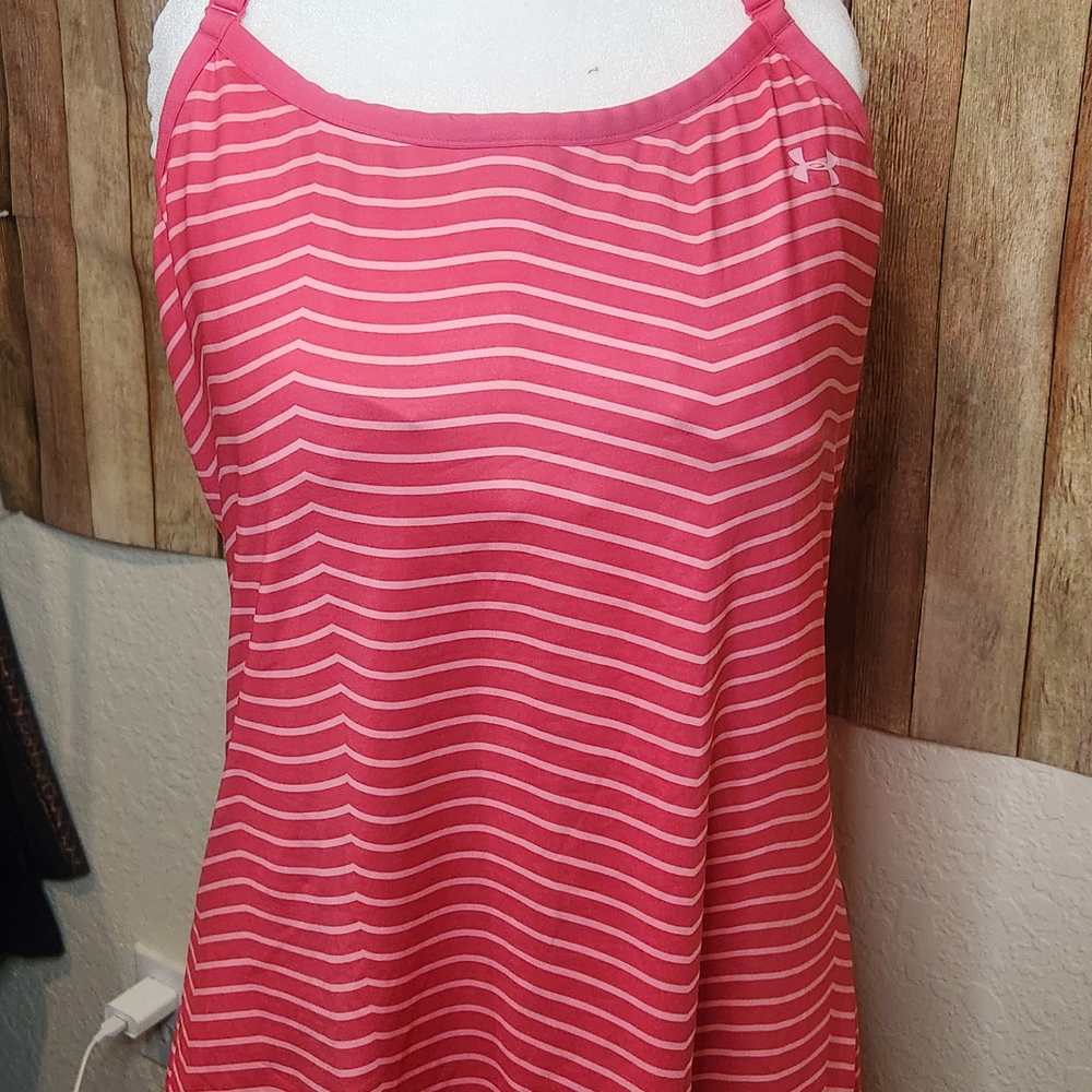 Under Armour Pink Striped Tank Top Plus Size